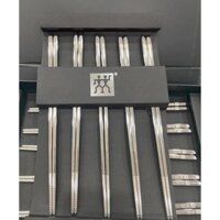 Combo 5 Đôi Đũa inox 304 Phong Cách Hàn Quốc chống trơn trượt cao cấp (bộ 5 đôi - 10 chiếc)