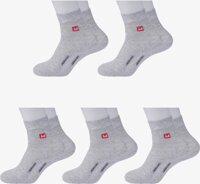 Combo 5 Đôi Tất Nam Vớ Nam Cổ Dài Sợi Cotton Cùng Màu - Ghi
