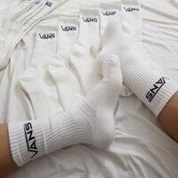 Combo 5 đôi tất thể thao cao cổ Vans trắng ( Tặng thêm 1 đôi ) - Free ship + Quà tặng Loved socks by TatsTats.vn