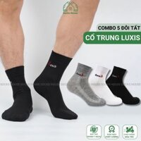 Combo 5 đôi tất thể thao nam Socks House, chất liệu cotton kháng khuẩn thoáng mát, thấm hút mồ hôi - LUXIS-S015-CB5