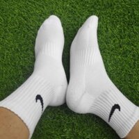 COMBO 5 Đôi Tất vớ nike trắng đen thể thao cổ ngắn nam nữ vải dệt kim