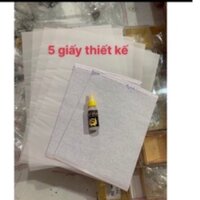 combo 5 giấy scan+2 giấy in+1gel in