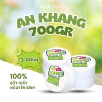[Combo 5] Giấy vệ sinh cuộn lớn 700g mềm mịn, tan nhanh trong nước An Khang Soft700 | Thế Giới Giấy