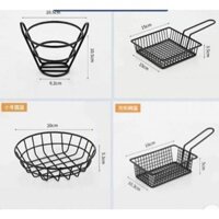 Combo 5 giỏ tạo hình đựng đồ chiên