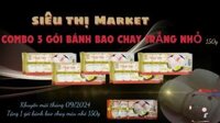 COMBO 5 GÓI BÁNH BAO CHAY TRẮNG NHỎ NHẬT VIỆT 150g (gói 10 cái 15g)