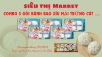 COMBO 5 GÓI BÁNH BAO XÍU MAI TRỨNG CÚT NHẬT VIỆT 300g (gói 6 cái 50g)