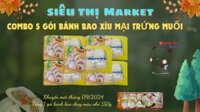 COMBO 5 GÓI BÁNH BAO XÍU MẠI TRỨNG MUỐI NHẬT VIỆT 300g (gói 6 cái 50g)