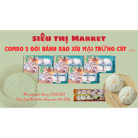 COMBO 5 GÓI BÁNH BAO XÍU MAI TRỨNG CÚT NHẬT VIỆT 300g (gói 6 cái 50g)