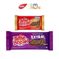 Combo 5 Gói Bánh Kem Xốp Phủ Sô Cô La Nabati Time Break Richoco 5 Fingers