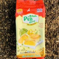 COMBO 5 GÓI BÁNH PÍA CHAY TÂN HUÊ VIÊN NHÂN ĐẬU XANH - SẦU RIÊNG ( gói 400gr/4 cái )