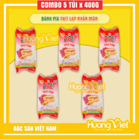 Combo 5 gói bánh pía thịt lạp Tân Huê Viên 400gr, bánh pía nhân mặn, đặc sản Sóc Trăng