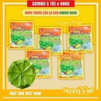 Combo 5 gói bánh tráng sữa Lá Dứa 400gr, bánh tráng sữa Hoàng Dung, đặc sản Tiền Giang
