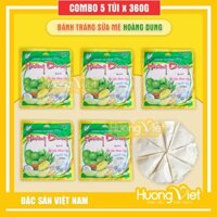 Combo 5 gói bánh tráng sữa Mè 360gr, bánh tráng sữa ăn liền, đặc sản Tiền Giang