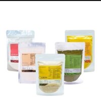 Combo 5 gói bột cám gạo, yến mạch, đậu đỏ, trà xanh và bột nghệ thiên nhiên Milaganics (100g/ gói)