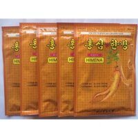 Combo 5 gói cao dán hồng sâm Himena Hàn Quốc (gói=20 miếng vàng), cao dán hồng sâm