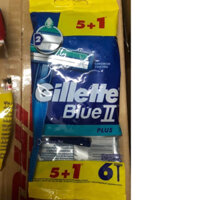 Combo 5 gói dao cạo Blue II gillette 1 gói 6 cây