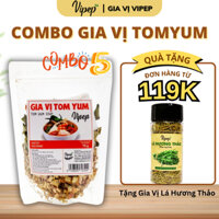 Combo 5 gói gia vị lẩu thái Tomyum Vipep 75g, chuẩn nước lẩu Hadilao, tiện lợi - Gia vị Vipep