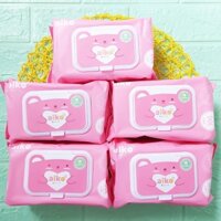 COMBO 5 GÓI KHĂN GIẤY ƯỚT AIKO KHÔNG MÙI 100 TỜ/GÓI