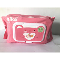COMBO 5 GÓI KHĂN GIẤY ƯỚT AIKO KHÔNG MÙI 100 TỜ/GÓI