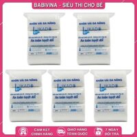 Combo 5 Gói Khăn Khô Đa Năng Likado 500g | Thấm Hút, Đa Năng, An Toàn, Mềm Mịn Cho Làn Da Bé Yêu | Chính Hãng Likado Việt Nam | Babivina, Khăn Chính Hãng, Bán Lẻ Giá Sỉ