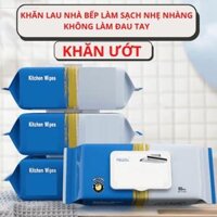 [combo 5 Gói] Khăn Lau Bếp đa Năng, Giấy ướt Lau Bếp Siêu Sạch Gói 80 Tờ Không độc Hại