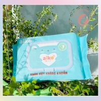 Combo 5 gói khăn ướt Aiko chính hãng kháng khuẩn 100 tờ không mùi chống hăm, chống rôm sảy và dưỡng ẩm an toàn cho bé
