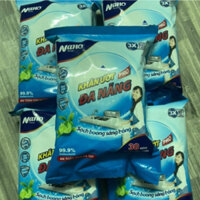 Combo 5 gói Khăn ướt đa năng Nano 30 tờ, Khăn giấy ướt lau bếp hương chanh và trà xanh