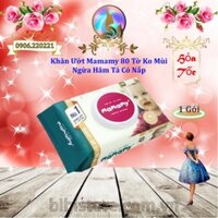 [Combo 5 Gói] Khăn Ướt Mamamy 80 Tờ-120 Tờ KO MÙI, Chống Hăm Tả Có Nắp (Hoả tốc HCM, Bibistore)
