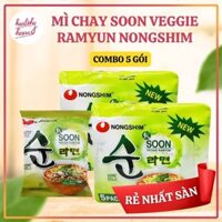 [Combo 5 gói] Mì Chay Soon Veggie Ramyun Nongshim