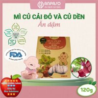 Combo 5 gói MÌ CỦ CẢI ĐỎ & CỦ DỀN ĂN DẶM ORGANIC ANPASO 600G, đạt chứng nhận FDA của Hoa Kì về An toàn thực phẩm