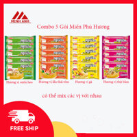 Combo 5 Gói Miến Phú Hương (hương vị sườn heo/gà/thịt bằm/lẩu thái tôm) Miến ngon đủ vị Miến ăn liền Bách hóa Minh Anh