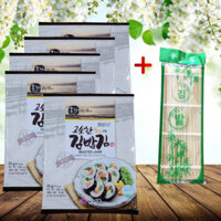 Combo 5 gói rong cuộn cơm gói 10 lá tặng kèm mành tre-Kfood