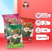 [COMBO 5 GÓI] Snack Rong Biển Ăn Liền Thái Lan Taokaenoi SUPER CRISP Vị Truyền Thống, Mực, Kim Chi (Gói 12g)