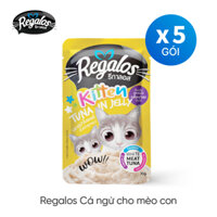 Combo 5 gói thức ăn cho mèo con Regalos Tuna in Jelly for Kitten, 70g