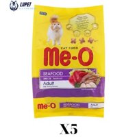 Combo 5 gói thức ăn mèo 350g vị hải sản ME-O Cat Seafood Flavor nhập khẩu