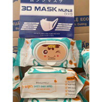 Combo 5 gói và 10 gói  khăn ướt Baby Wipes không mùi, khổ giấy lớn tiện lợi