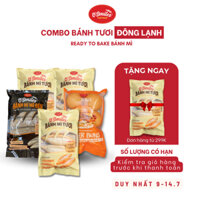 [COMBO 5-HN] 3 Loại Bánh Tươi Đông Lạnh O'Smiles - Bánh Mì Tươi, Vỏ Bánh Hamburger Bunza, Bánh Mì Mè Đen OSmiles