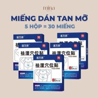 Combo 5 hộp (30 miếng) Miếng Dán Tan Mỡ Đông Y Đốt Cháy Mỡ Thừa Bụng, Bắp Tay Chân, Giảm Mỡ Bụng