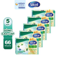 Combo 5 hộp Bông tẩy trang (bông trang điểm) cao cấp Silcot Premium 66 miếng/hộp