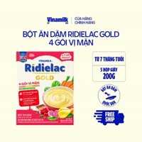 [Combo 5 Hôp] Bột Ăn Dặm RiDielac Gold 4 Vị Mặn - Hộp Giấy 200g