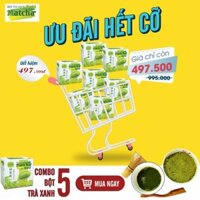 Combo 5 hộp bột trà xanh MATCHA GOLD (5 hộp x 10 gói x 10g) - TIẾT KIỆM 50%