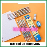 Combo 5 Hộp Bút Chì 2B Doremon, Bút chì Cứng, Không Gãy Khi Chuốt Nhọn