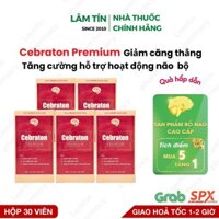 Combo 5 hộp Cebraton Premium hỗ trợ hoạt huyết tăng tuần hoàn máu não - Hộp 30 viên