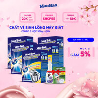 Combo 5 hộp Chất Vệ Sinh Lồng Máy Giặt Mao Bao 306g/hộp