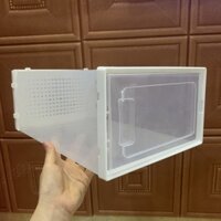 COMBO 5 Hộp Giày Dép Nhựa Cứng Cửa Ngang, Tủ Kệ Giày Dép Size Lớn Cao Cấp (Tặng Hút Ẩm) x