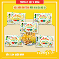 COMBO 5 hộp HOA YÊU THƯƠNG 10 bánh 10 vị, bánh pía Tân Huê Viên Sóc Trăng, bánh pía mini