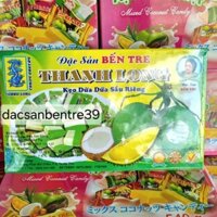 Combo 5 hộp kẹo dừa Thanh Long lá dứa sầu riêng ( gói máy, hộp 400g )