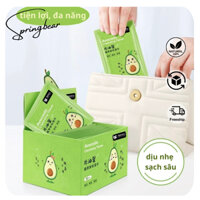 Combo 5 hộp khăn ướt tẩy trang tinh chất bơ xơ tự nhiên đa năng tiện lợi mang theo (Hộp 30 miếng)