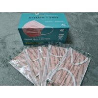 Combo 5 Hộp Khẩu Trang Y Tế Cao Cấp PERFETTA Màu Hồng Phấn Chính Hãng (Có Tặng Quà)