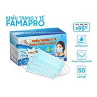 Combo 5 hộp khẩu trang y tế Vinamask, Famapro, Famapro Max